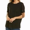 Tops * | Best Deal Nic+Zoe Petite Laced Up Linen-Blend Top Women Tops