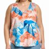 Tops * | Flash Sale Nic+Zoe Plus Watercolor Blooms Tank Women Tops