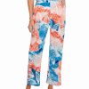 Pants * | Wholesale Nic+Zoe Watercolor Blooms Wide-Leg Pant Women Pants