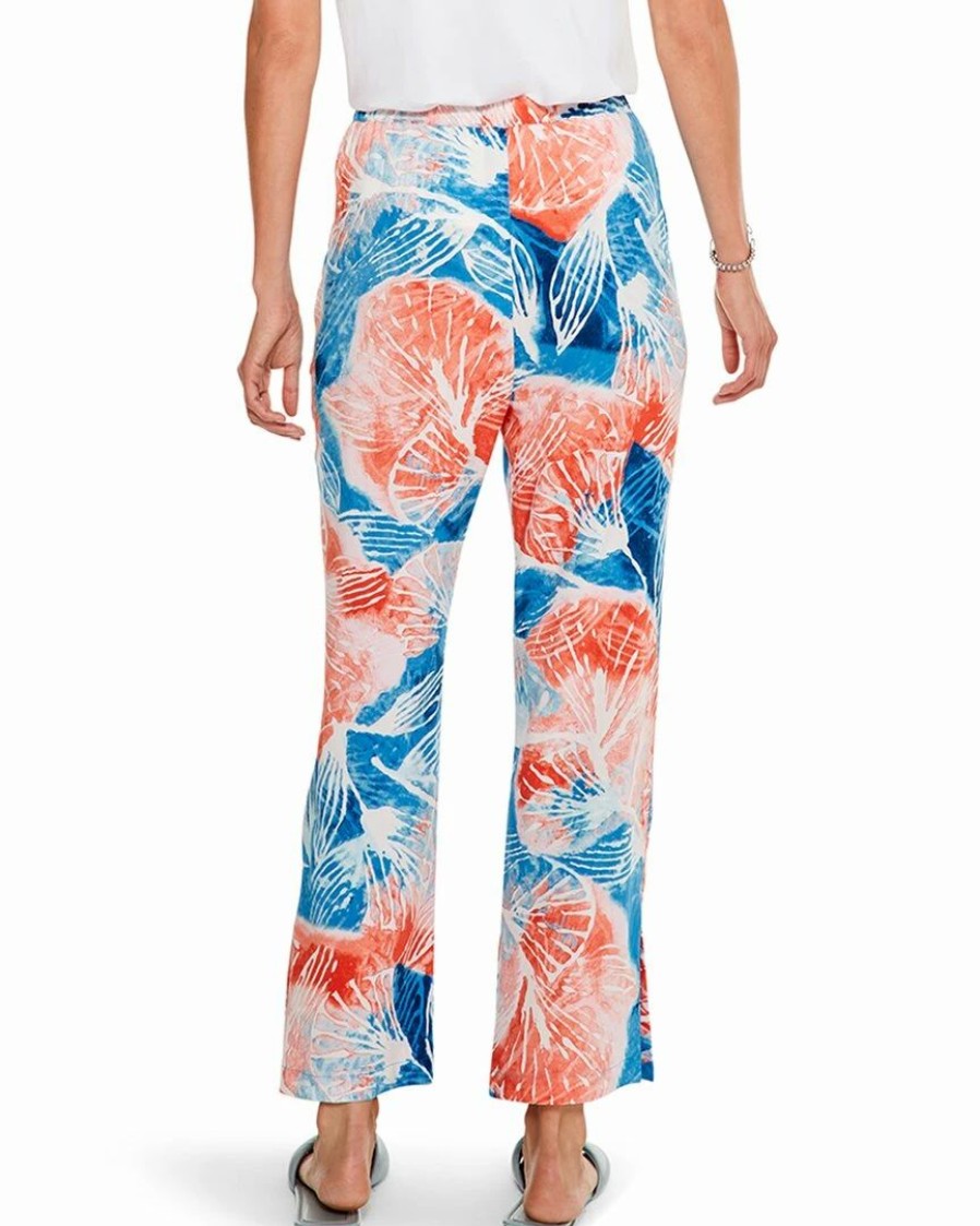 Pants * | Wholesale Nic+Zoe Watercolor Blooms Wide-Leg Pant Women Pants