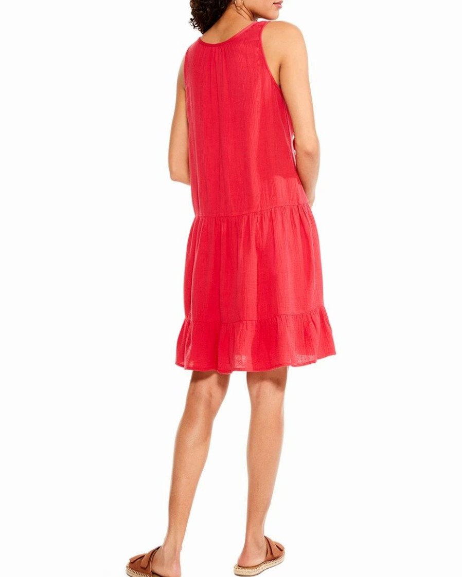 Dresses * | Cheap Nic+Zoe Double Gauze Tiered Dress Women Dresses