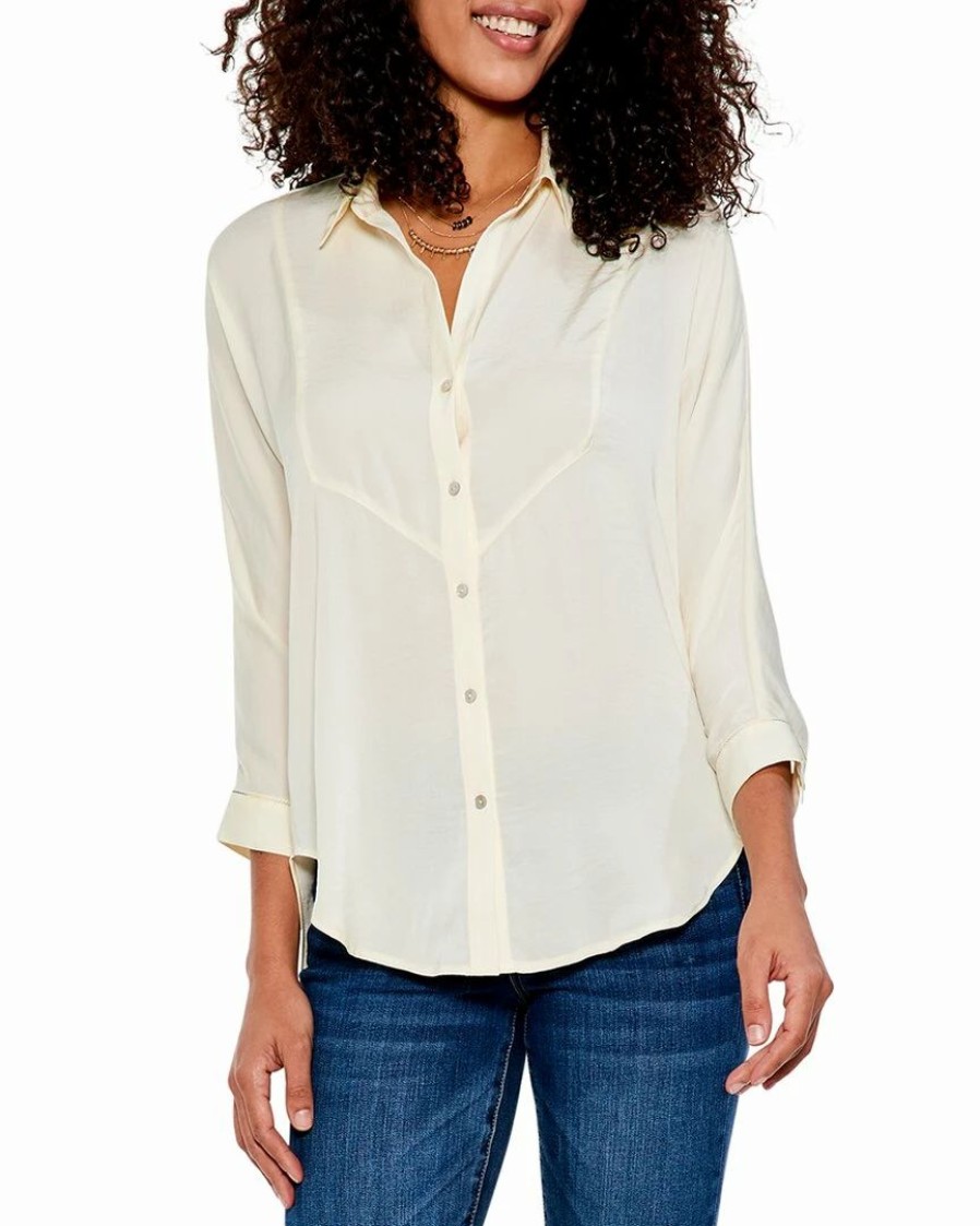 Tops * | Promo Nic+Zoe Soft Drape Stitch Top Women Tops