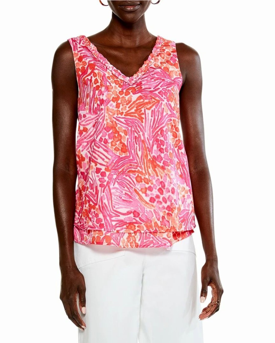 Tops * | Discount Nic+Zoe Petite Watercolor Petals Tank Women Tops