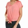 Tops * | Flash Sale Nic+Zoe Grapefruit Tie Top Women Tops