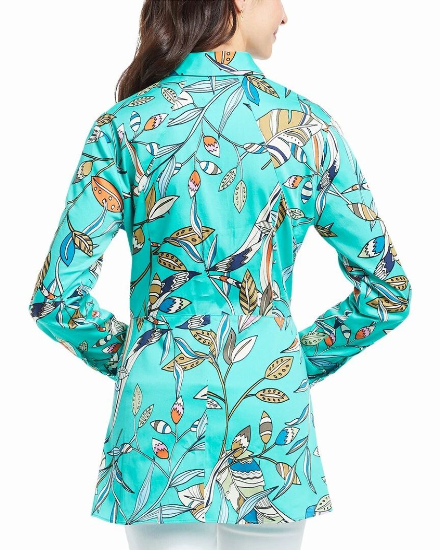 Tops * | Cheap Nic+Zoe Petite Riviera Botanic Shirt Women Tops