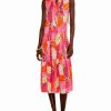 Dresses * | Best Deal Nic+Zoe Feather Leaves Linen-Blend Dress Women Dresses