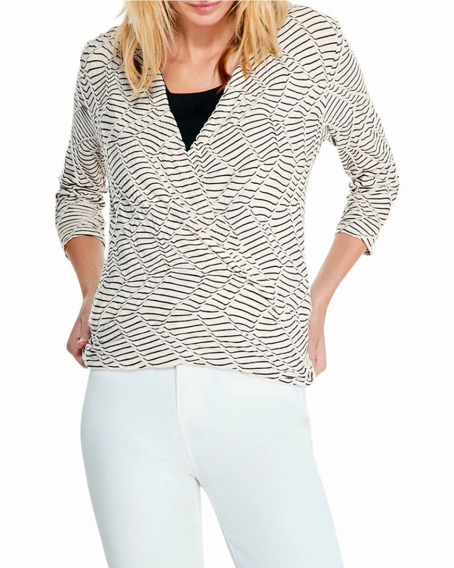 Sweaters & Knits * | New Nic+Zoe Mixed Lines 4-Way Cardigan Women Sweaters & Knits