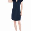 Dresses * | Best Sale Nic+Zoe Ruffle Linen-Blend Dress Women Dresses