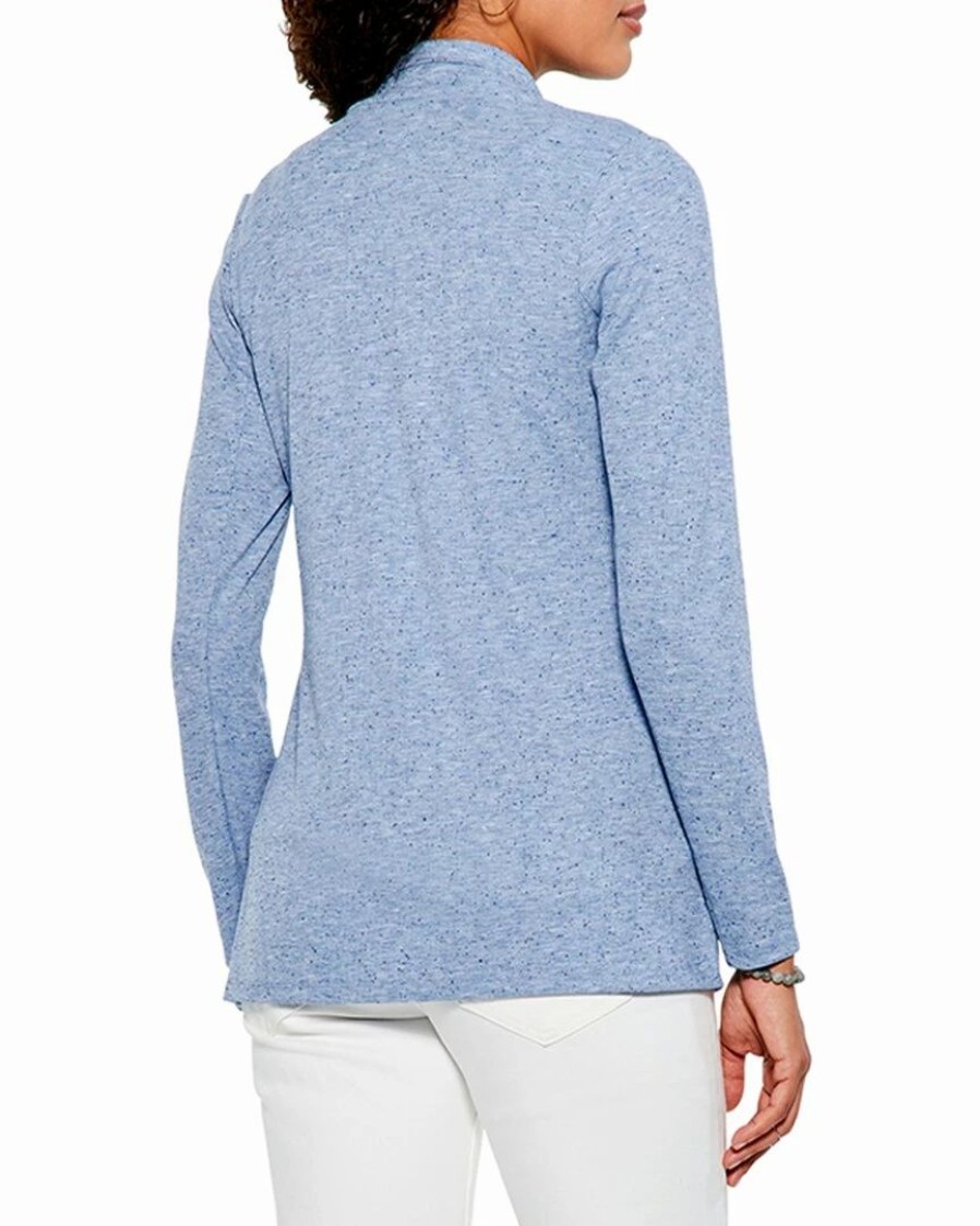 Sweaters & Knits * | Promo Nic+Zoe Plus Speckled Knit Drape Cardigan Women Sweaters & Knits