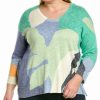 Sweaters & Knits * | Best Deal Nic+Zoe Plus Leaf Burst Sweater Women Sweaters & Knits