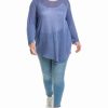 Sweaters & Knits * | Discount Nic+Zoe Plus Featherweight Angle Linen-Blend Sweater Women Sweaters & Knits