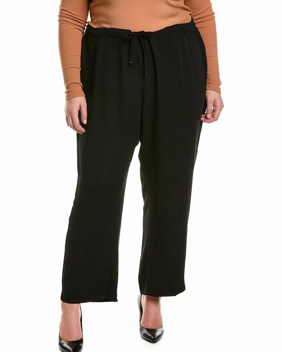 Pants * | Cheapest Nic+Zoe Plus Matte Satin Split Leg Pant Women Pants