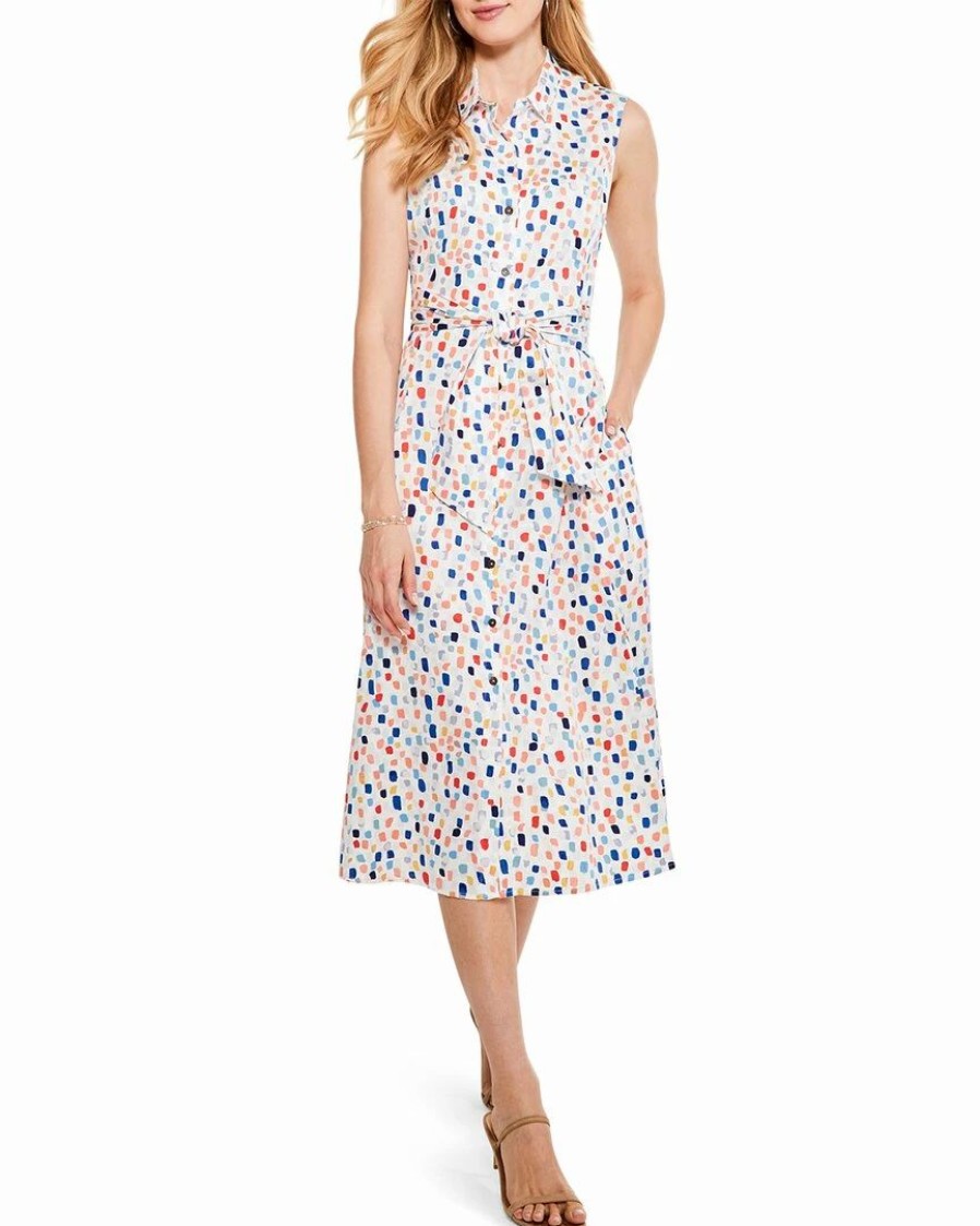 Dresses * | New Nic+Zoe Seaglass Shirt Dress Women Dresses