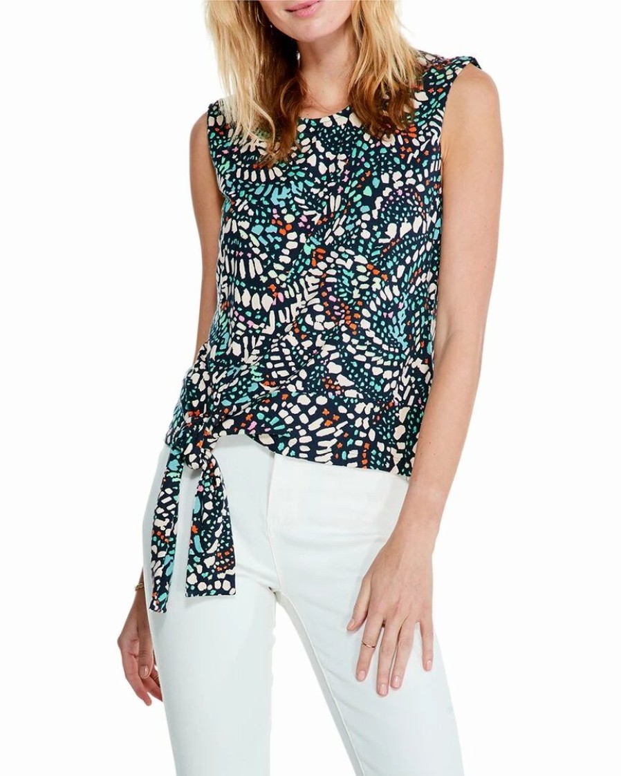 Tops * | Brand New Nic+Zoe Mosaic Dots Top Women Tops