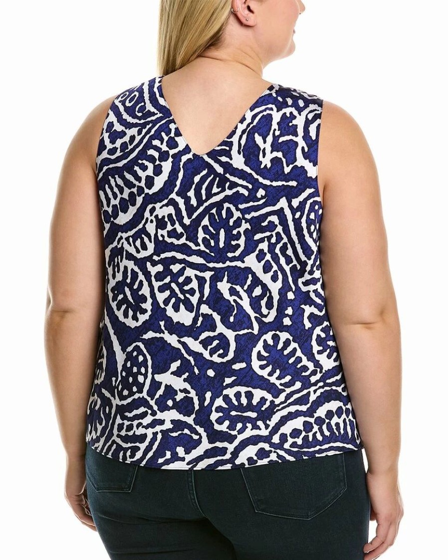 Tops * | Brand New Nic+Zoe Plus Indigo Stamp Tank Women Tops