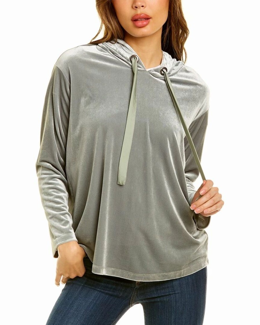 Tops * | Outlet Nic+Zoe Velvet Luxe Hoodie Women Tops