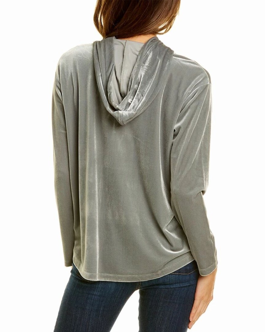 Tops * | Outlet Nic+Zoe Velvet Luxe Hoodie Women Tops