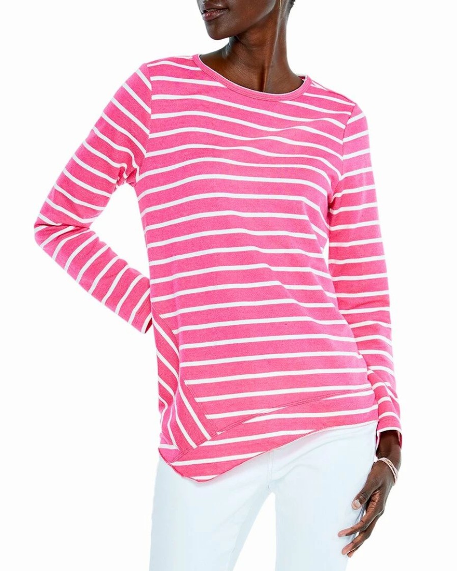 Tops * | Cheap Nic+Zoe Striped Angle Top Women Tops