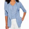 Sweaters & Knits * | Top 10 Nic+Zoe Speckled Knit Drape Cardigan Women Sweaters & Knits